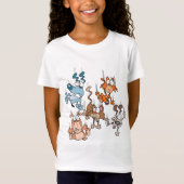 T-shirt Falling Cats And Dogs Girls (Devant)