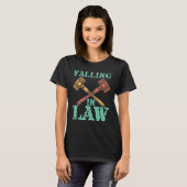 T-shirt Falling In Law for Aspiring Lawyers and Law Studen (Devant entier)