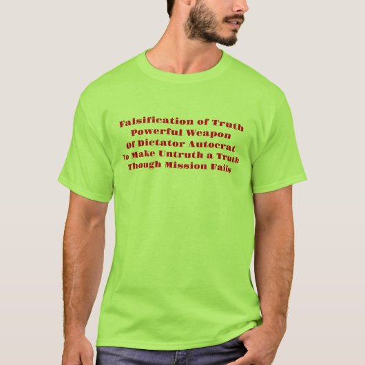 T-shirt Falsification de la vérité (Devant)