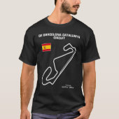 T-shirt Fameux Motorsports Track Outline Catalunya Barcelo (Devant)