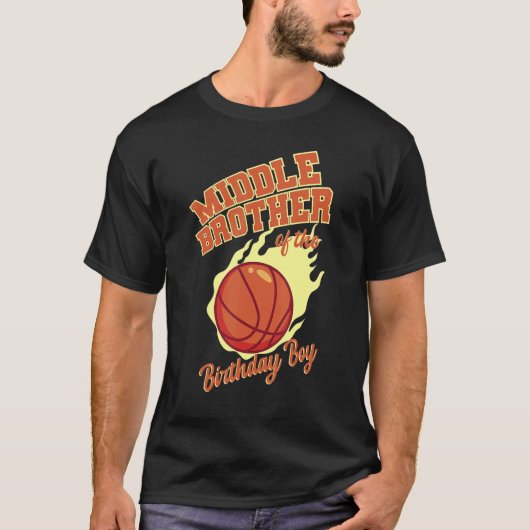 T-shirt Fami, Le Frère Central De L'Anniversaire De Basket (Devant)