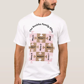 T-shirt familial personnalisé - Neuf pièces de puz