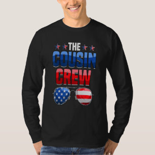 T-shirt Famille 4 juillet jumelage Cousin Crew American