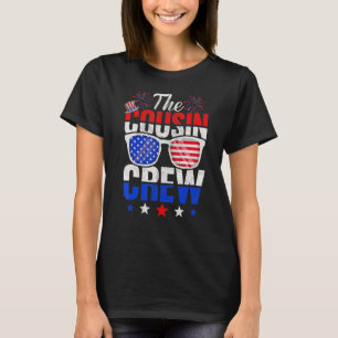 T-shirt Famille 4 juillet jumelage Cousin Crew American F