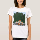 T-shirt Famille adorable de renards (Devant)