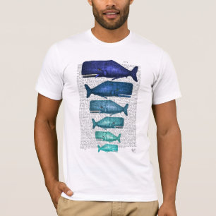 T-shirt Famille Blue Whale