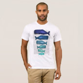 T-shirt Famille Blue Whale (Devant entier)