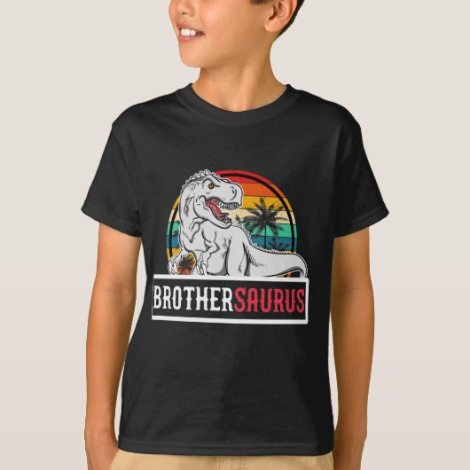 T-shirt Famille Brothersaurus T Rex Dinosaur Brother Sauru (Devant)