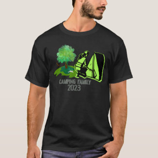 T-shirt famille camping 2023 drôle
