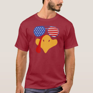 T-shirt Famille cool - Jumelage Thanksgiving Visage Turqui