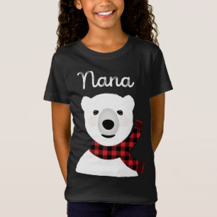 T-Shirt Famille Correspondant Buffle de Noël Plaid Nana Ou