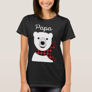 T-shirt Famille Correspondant Buffle de Noël Plaid Papa Be