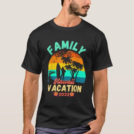 T-shirt Famille correspondant Hawaiian Vacation Group Hawa (Devant)