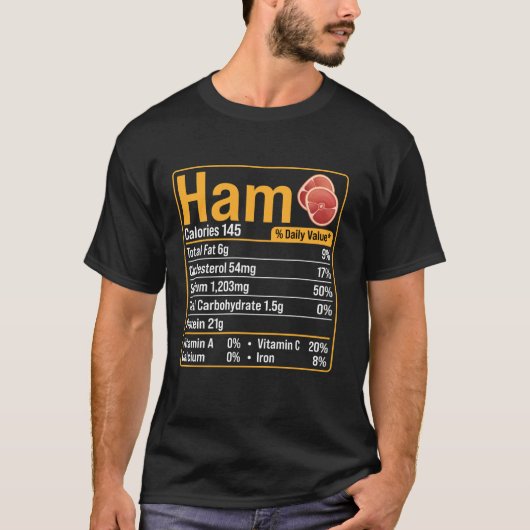 T-shirt Famille Correspondant Jambon Valeur nutritive Than (Devant)