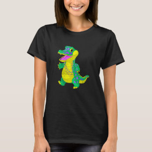 T-shirt Famille Correspondant Madri Gras Alligator Festiva