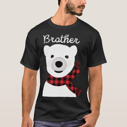 T-shirt Famille Correspondant Noël Frère Buffalo Plaid B (Devant)