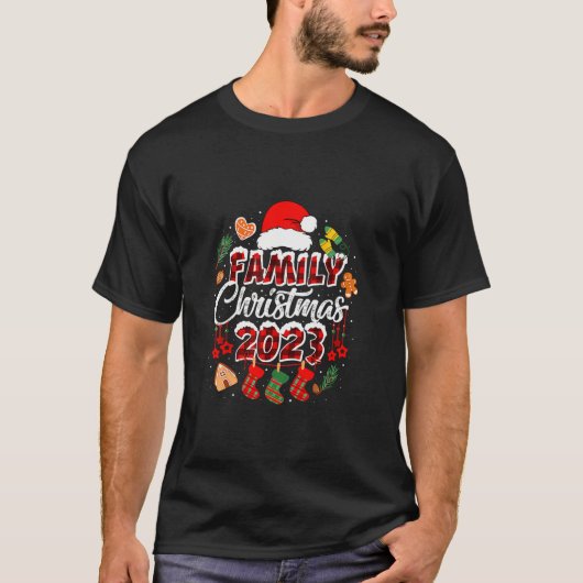 T-shirt Famille Correspondant Noël Père Noël Correspondant (Devant)
