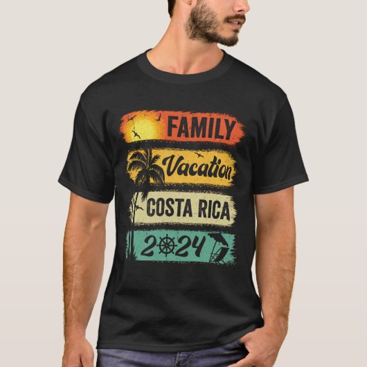 T-shirt Famille Costa Rica vacances 2024 Funny Matching Gr (Devant)