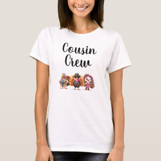 T-shirt Famille Cousin Crew Tribu Thanksgiving Turquie