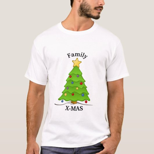 T-shirt Famille Customisée X-mas (Devant)