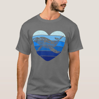 T-shirt Famille de baleines à bosse vintage