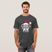T-shirt Famille de bulldog de Noël (Devant entier)