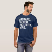 T-shirt Famille de cadeaux du Père du mari Protecteur Héro (Devant entier)