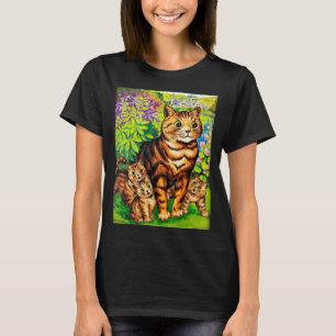 T-shirt Famille de Chats dans un jardin, Louis Wain