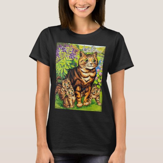 T-shirt Famille de Chats dans un jardin, Louis Wain (Devant)