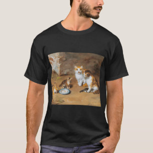 T-shirt Famille de chats, les chats boivent du lait Alfred
