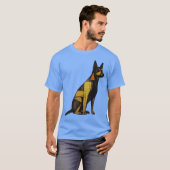 T-shirt Famille de chiens géométriques rétro (Devant entier)