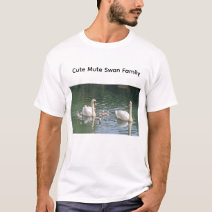 T-shirt Famille de cygnes tuberculés mignons