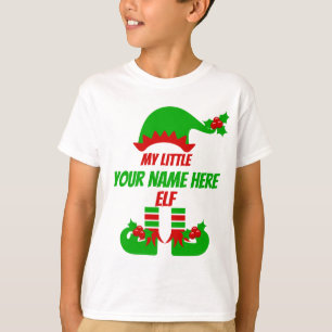 T-shirt Famille de elfes de Noël personnalisable
