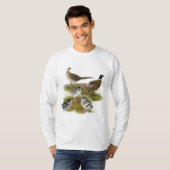 T-shirt Famille de faisans à collier (Devant entier)