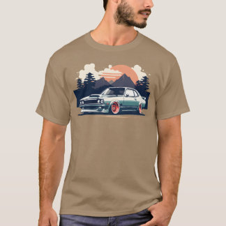 T-shirt Famille de garçon de voiture japonaise réglée