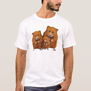 T-shirt Famille de hamster de trois : Mignon : Crayon de