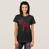 T-shirt Famille de jumelage de Noël de l'orignal rouge (Devant entier)