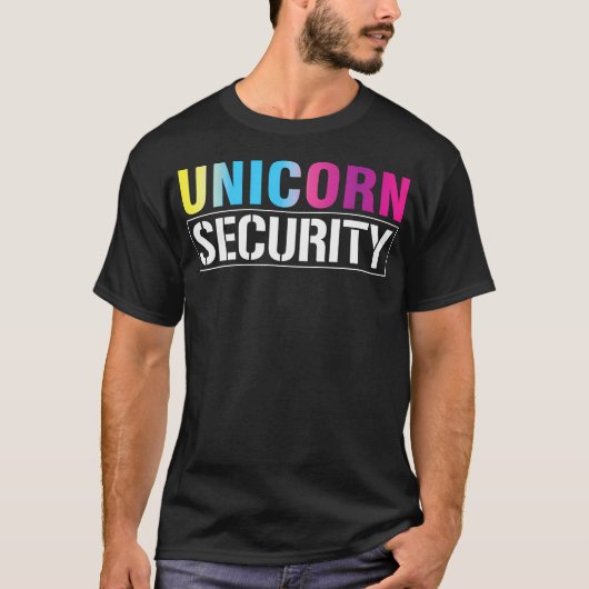 T-shirt Famille de jumelage de sécurité Unicorn (Devant)