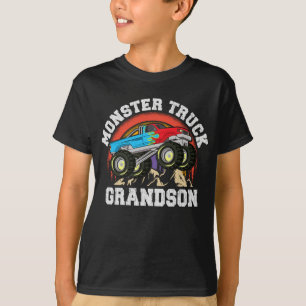 T-shirt Famille de jumelage Monster Truck Grandson