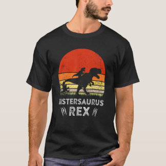 T-shirt Famille de jumelage Sistersaurus Rex Dinosaur vint