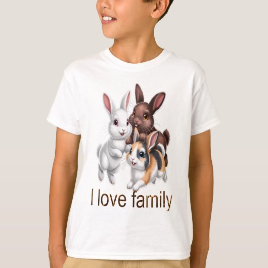 T-shirt Famille de lapins (Devant)