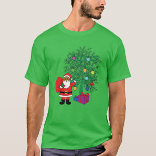 T-shirt Famille de Noël afro-américaine du Père Noël