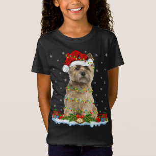 T-Shirt Famille de Noël Correspondant Santa Hat Cairn Terr