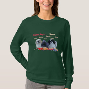 T-shirt Famille de Pékinois Train d'os