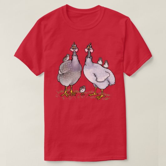 T-shirt Famille de pintades (Design devant)