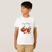 T-shirt Famille de pommes rouges mignonnes (Devant entier)