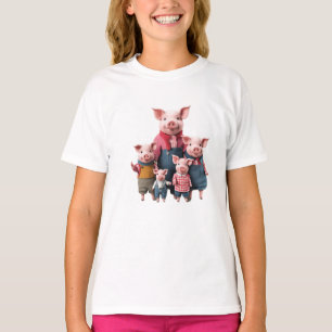 T-shirt Famille de porcs
