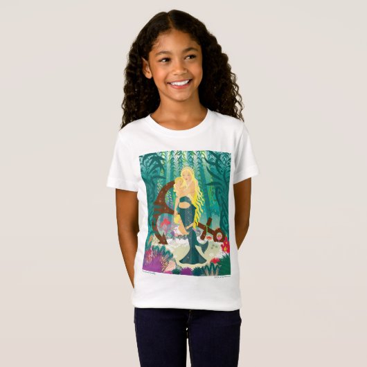 T-Shirt Famille de sirènes (blondes légères) (Devant entier)