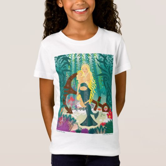 T-Shirt Famille de sirènes (blondes légères) (Devant)