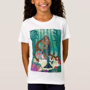T-Shirt Famille de sirènes (peau et yeux bruns)